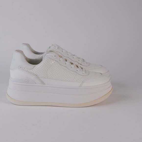 Michael Kors Romey Lace-up Platform - White/Reptile - NWOT - Size 9 - Picture 2 of 4